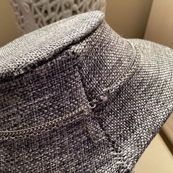 Silvertone Double Adjustable Necklace - Picture 3 of 4